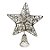 Topo Estrela para Árvore de Natal Plástico - Ouro - 24x19,5x5cm - 1 unidade - Cromus - Rizzo - Imagem 1