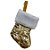 Meia de Natal para Pendurar - Dourado Metalizado - 15cm - 1 unidade - Cromus - Rizzo - Imagem 1