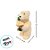 Enfeite Decorativo de Natal - Urso Bege - Cachecol e Cogumelo - 39x20x19cm - 1 unidade - Cromus - Rizzo - Imagem 6