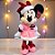 Pelúcia Decorativa de Natal - Minnie em Pé - Rosa e Vermelho - 77cm - 1 unidade - Disney Original - Rizzo - Imagem 1