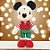 Pelúcia Decorativa de Natal - Mickey em Pé - Verde e Vermelho - 77cm - 1 unidade - Disney Original - Rizzo - Imagem 1