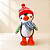 Pinguim de Pelúcia - Cachecol e Touca - 16x22x12cm - 1 unidade - Rizzo - Imagem 1