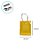 Sacola Transparente PVC com Alça de Fibra - Amarelo  - 19,5x14,5x9,5cm - 1 unidade - Rizzo - Imagem 2