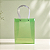 Sacola Transparente PVC com Alça de Fibra - Verde - 19,5x14,5x9,5cm - 1 unidade - Rizzo - Imagem 1