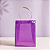 Sacola Transparente PVC com Alça de Fibra - Roxo - 19,5x14,5x9,5cm - 1 unidade - Rizzo - Imagem 1