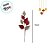 Galho Decorativo de Natal - Vermelho e Champagne com Glitter - 72cm - 1 unidade - Cromus - Rizzo - Imagem 2