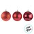 Bolas de Natal em Tubo - Vermelha Lisa, Matte e Glitter - 10cm - 6 unidades - Cromus - Rizzo - Imagem 3