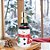 Saboneteira de Cerâmica - Boneco de Neve - Branco e Vermelho - 18x8,5cm - 1 unidade - Cromus - Rizzo - Imagem 1