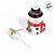 Saboneteira de Cerâmica - Boneco de Neve - Branco e Vermelho - 18x8,5cm - 1 unidade - Cromus - Rizzo - Imagem 3