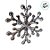 Enfeite Decorativo Para Pendurar de Natal - Floco de Neve Prata/Cristal - 14x14cm - 1 unidade - Cromus - Rizzo - Imagem 3