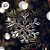 Enfeite Decorativo Para Pendurar de Natal - Floco de Neve Prata/Cristal - 14x14cm - 1 unidade - Cromus - Rizzo - Imagem 5