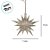 Enfeite Decorativo Para Pendurar de Natal - Estrela Natalina Cristal - 11x11cm - 1 unidade - Cromus - Rizzo - Imagem 2