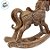 Enfeite de Natal em Resina - Cavalo de Balanço com Desenhos - Marrom - 21,5x18cm - 1 unidade - Cromus - Rizzo - Imagem 4