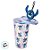Copo de Plástico com Tampa e Canudo Pin Stitch Holográfico - 500ml - 1 unidade - Disney Original - Rizzo - Imagem 4
