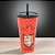 Copo de Plástico com Tampa e Canudo Gryffindor - Harry Potter - 700ml - 1 unidade - Plasútil - Rizzo - Imagem 1