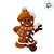 Enfeite De Natal em Resina - Boneco Ginger Menino - Marrom e Branco - 12,5x8,5cm - 1 unidade - Cromus - Rizzo - Imagem 3