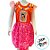 Vestido de Festa Junina Colorido - Bonequinha - Laranja e Rosa - G - 1 unidade - Rizzo - Imagem 2