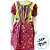 Vestido de Festa Junina Colorido - Fofurinha - Amarelo e Vermelho com Corações - GG - 1 unidade - Rizzo - Imagem 2