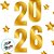 Painel Decorativo - Ano Novo 2026 Dourado - 16x30cm - 1 unidade - Regina - Rizzo - Imagem 2