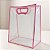 Sacola Transparente Fosca Pvc Alça Plana Rosa Claro - 40x30x12cm - 10 unidades - 10 unidades - Cromus - Rizzo - Imagem 1