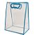 Sacola Transparente Fosca Pvc Alça Plana Azul Claro - 40x30x12cm - 1 unidade - 1 unidade - Cromus - Rizzo - Imagem 1