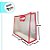 Sacola Transparente Fosca Horizontal Pvc Alça Plana Vermelha - 22x30x9cm - 1 unidade - 1 unidade - Cromus - Rizzo - Imagem 2