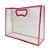 Sacola Transparente Fosca Horizontal Pvc Alça Plana Rosa Claro - 22x30x9cm - 10 unidades - 10 unidades - Cromus - Rizzo - Imagem 1
