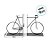 Aparador De Livros Bicicleta em Metal - Preto - 30x19x10cm - 1 unidade - Rizzo - Imagem 3