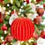 Bolas de Natal em Tubo - Vermelha Dourado - 10cm - 4 unidades - Cromus - Rizzo - Imagem 1
