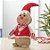 Peso de Porta Boneco Gingerbread - Touca Papai Noel - 15x9x26cm - 1 unidade - Cromus - Rizzo - Imagem 1