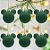 Bola de Natal - Mickey - Aveludada Verde - 6cm - 6 unidades - Disney Original - Rizzo - Imagem 1
