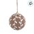 Bolas de Natal - Folhas Marrom/Branco - 10x10cm  - 4 unidades - Cromus - Rizzo - Imagem 4