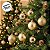 Bolas de Natal em Tubo - Champagne Fosco com Glitter - 5x5cm - 6 unidades - Cromus - Rizzo - Imagem 4
