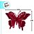 Enfeite Para Pendurar de Natal - Borboleta Glitter Vinho - 14x12x6cm - 1 unidade - Cromus - Rizzo - Imagem 3