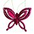 Enfeite Para Pendurar de Natal - Borboleta Glitter Vinho - 10,5x8,5x3cm - 1 unidade - Cromus - Rizzo - Imagem 2