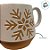Caneca de Ceramica de Natal - Floco de Neve - 540ml - 1 unidade - Rizzo - Imagem 3