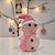 Enfeite Decorativo de Natal com Luz - Boneco de Neve com Cachecol - Rosa - 18cm - 1 unidade - Rizzo - Imagem 1