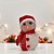 Enfeite Decorativo de Natal com Luz - Boneco de Neve com Cachecol - Vermelho - 18cm - 1 unidade - Rizzo - Imagem 1