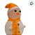 Enfeite Decorativo de Natal com Luz - Boneco de Neve com Cachecol - Laranja - 24cm - 1 unidade - Rizzo - Imagem 3