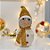 Enfeite Decorativo de Natal com Luz - Boneco de Neve com Cachecol - Dourado - 24cm - 1 unidade - Rizzo - Imagem 1