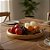Centro De Mesa Bandeja Redonda em Madeira - 28x28x3,5cm - 1 unidade - Rizzo - Imagem 1
