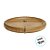 Centro De Mesa Bandeja Redonda em Madeira - 28x28x3,5cm - 1 unidade - Rizzo - Imagem 3