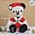 Pelúcia Mickey Mouse de Natal Personalizado - 45cm - 1 unidade - Disney Original - Rizzo - Imagem 1