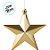 Enfeite Para Pendurar de Natal - Estrela Ouro Lisa e Glitter - 6,2x6,5x2,5cm - 12 unidades - Cromus - Rizzo - Imagem 2