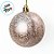 Bolas de Natal - Champanhe com Glitter Branco - 8x8cm - 6 unidades - Cromus - Rizzo - Imagem 3