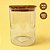 Pote de Vidro Hermético com Tampa de Bambu - 9x12cm - 600ml  - 1 unidade - Rizzo - Imagem 1