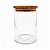 Pote de Vidro Hermético com Tampa de Bambu - 9x12cm - 600ml  - 1 unidade - Rizzo - Imagem 3