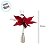Poinsétia Decorativa - Vermelho e Glitter - 31cm - 1 unidade - Cromus - Rizzo - Imagem 2