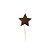 Pick Decorativo - Estrela Marrom  - 12 unidades - Miss Embalagens - Rizzo - Imagem 1