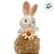 Enfeite Decorativo de Páscoa - Pendente Coelho Felpudo - Branco - 13cm - 1 unidade - Rizzo - Imagem 4
